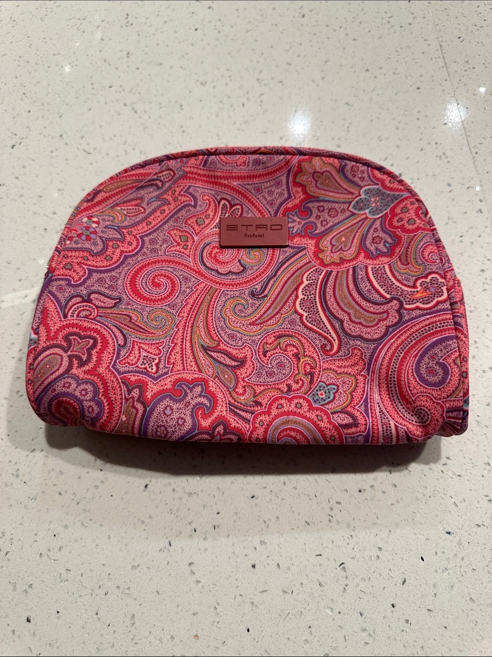 Etro Pink and Purple Paisley Cosmetic Pouch